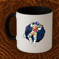 Rocking In Space Astronaut Rock Coffee Mug thumb 2