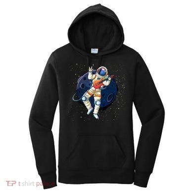 Rocking In Space Astronaut Rock Women's Hoodie