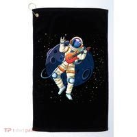 Rocking In Space Astronaut Rock Golf Towel thumb 0