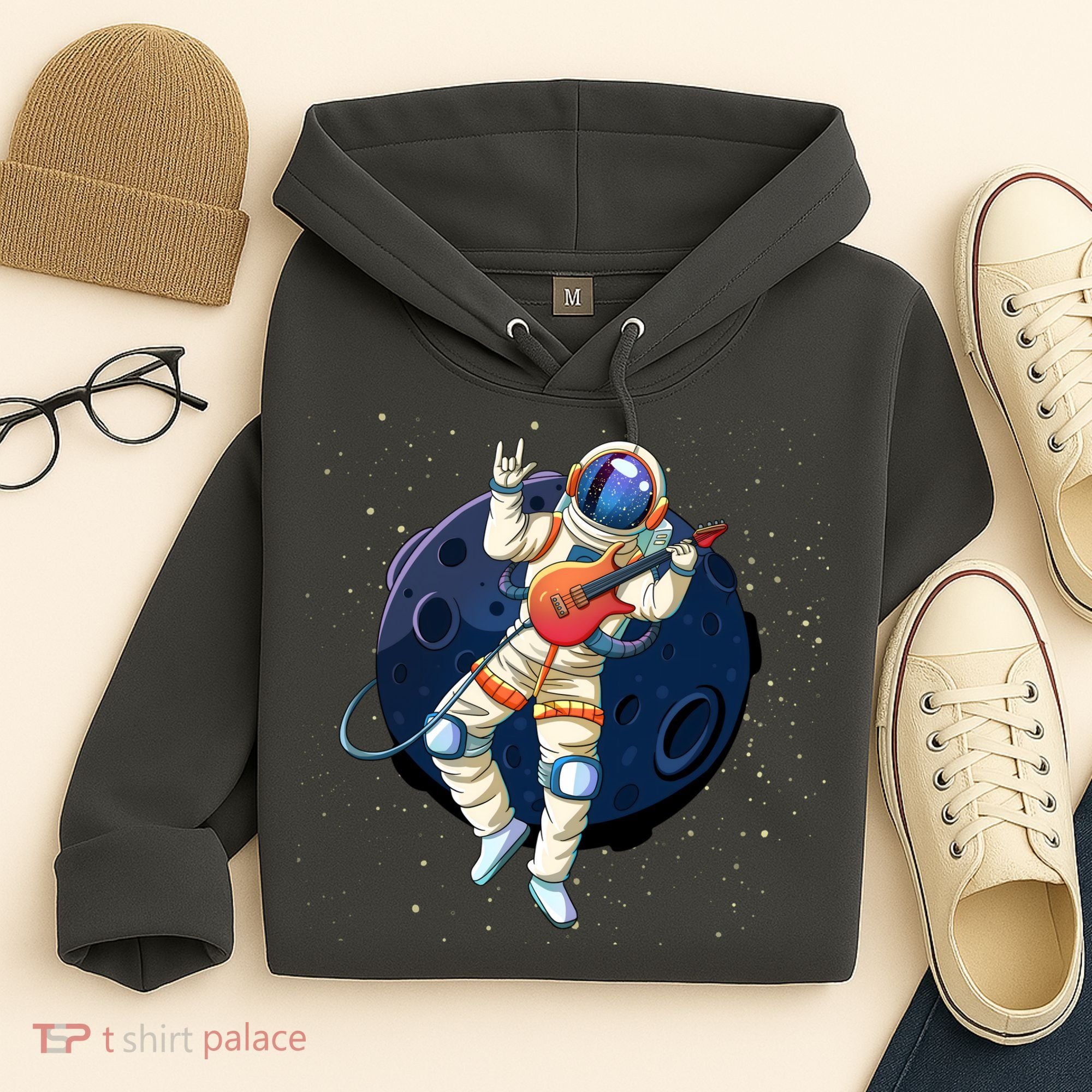 Rocking In Space Astronaut Rock Hoodie