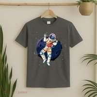 Rocking In Space Astronaut Rock T-Shirt thumb 2