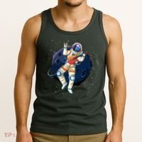 Rocking In Space Astronaut Rock Tank Top thumb 3