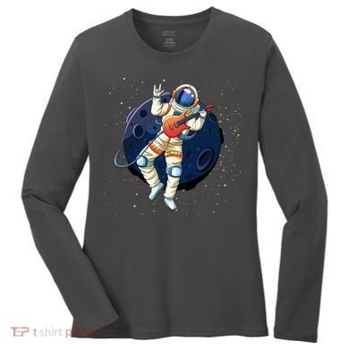 Rocking In Space Astronaut Rock Women's Long Sleeve Shirt