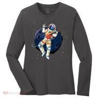 Rocking In Space Astronaut Rock Women's Long Sleeve Shirt thumb 0