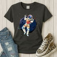 Rocking In Space Astronaut Rock Women's T-Shirt thumb 3