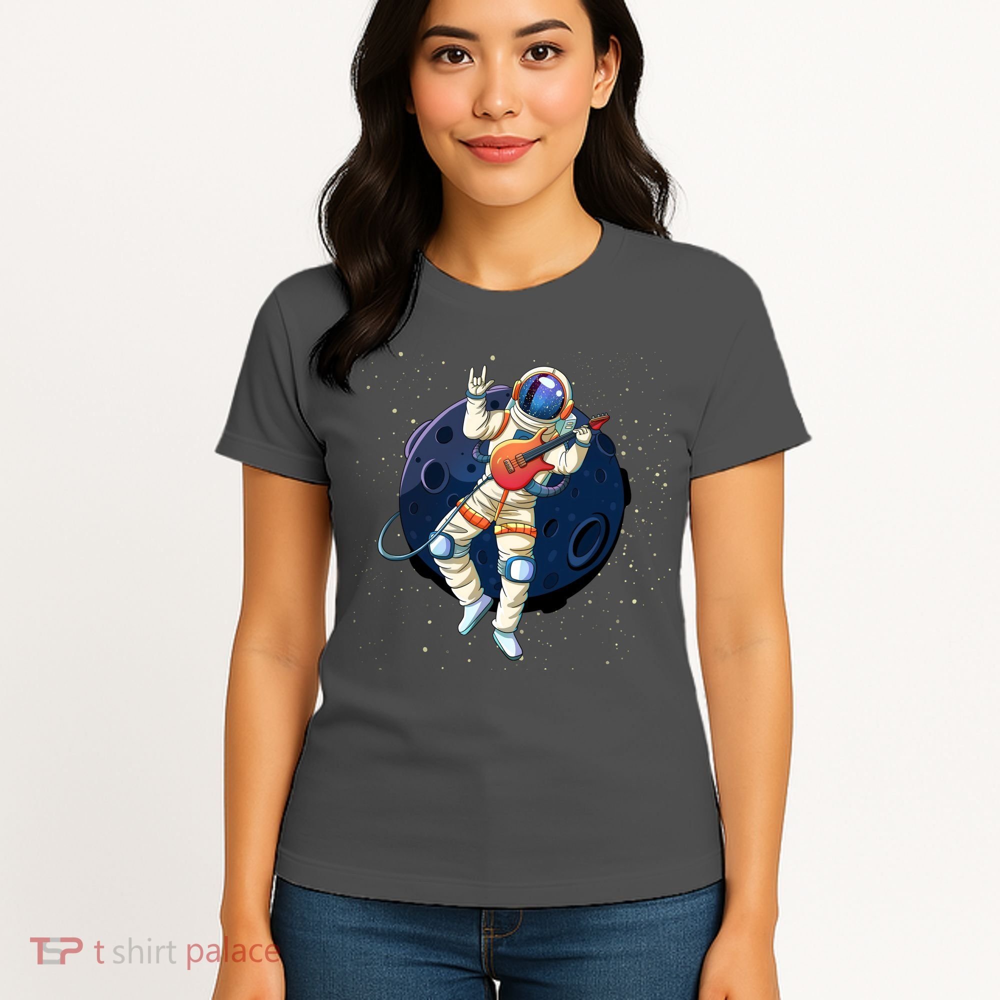 Rocking In Space Astronaut Rock Women's T-Shirt