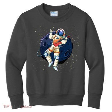 Rocking In Space Astronaut Rock Kids Sweatshirt
