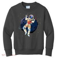 Rocking In Space Astronaut Rock Kids Sweatshirt thumb 0