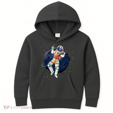 Rocking In Space Astronaut Rock Kids Hoodie