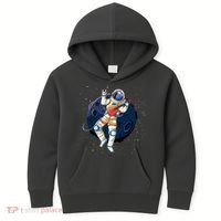 Rocking In Space Astronaut Rock Kids Hoodie thumb 0