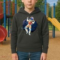 Rocking In Space Astronaut Rock Kids Hoodie thumb 2