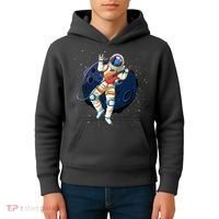 Rocking In Space Astronaut Rock Kids Hoodie thumb 4