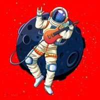 Rocking In Space Astronaut Rock Santa Hat thumb 1