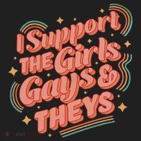 Retro I Support The Girl Gays And Theys Ally Pride Month Beanie thumb 2