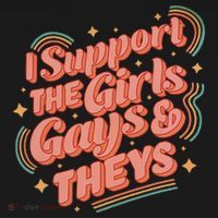 Retro I Support The Girl Gays And Theys Ally Pride Month Ornament thumb 1