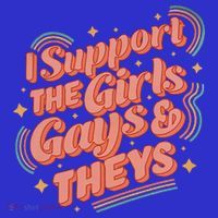 Retro I Support The Girl Gays And Theys Ally Pride Month Women's Long Sleeve Shirt thumb 2