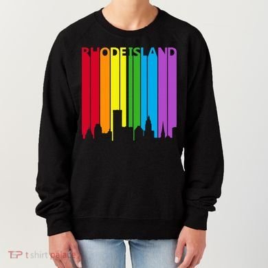 Rhode Island Skyline Lgbt Pride Women's Sweatshirt