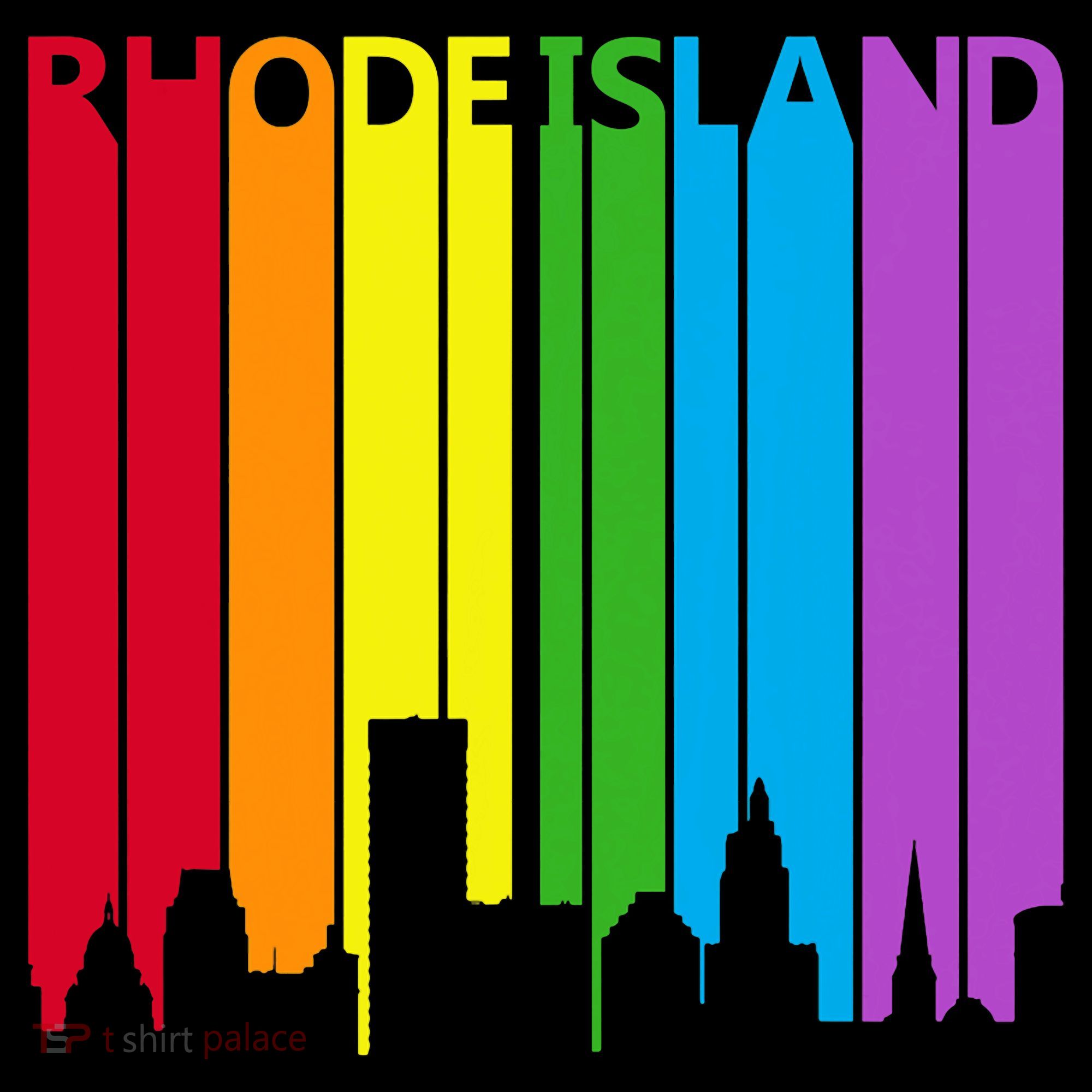 Rhode Island Skyline Lgbt Pride Hoodie