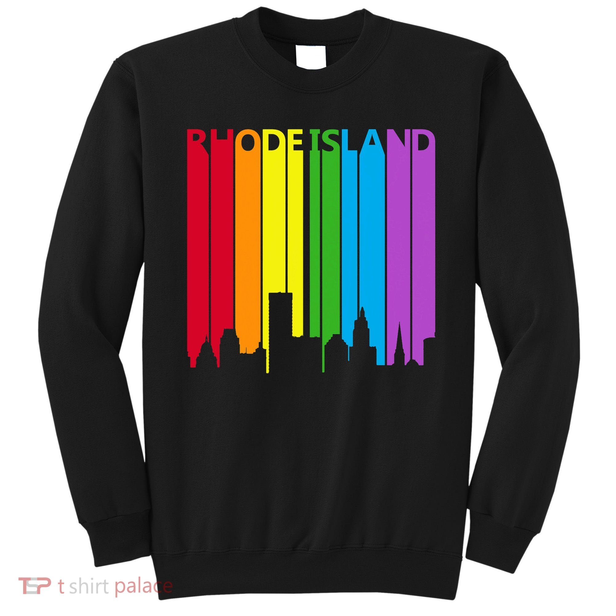 Rhode Island Skyline Lgbt Pride Sweatshirt
