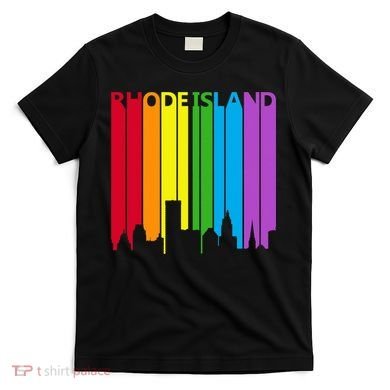 Rhode Island Skyline Lgbt Pride T-Shirt