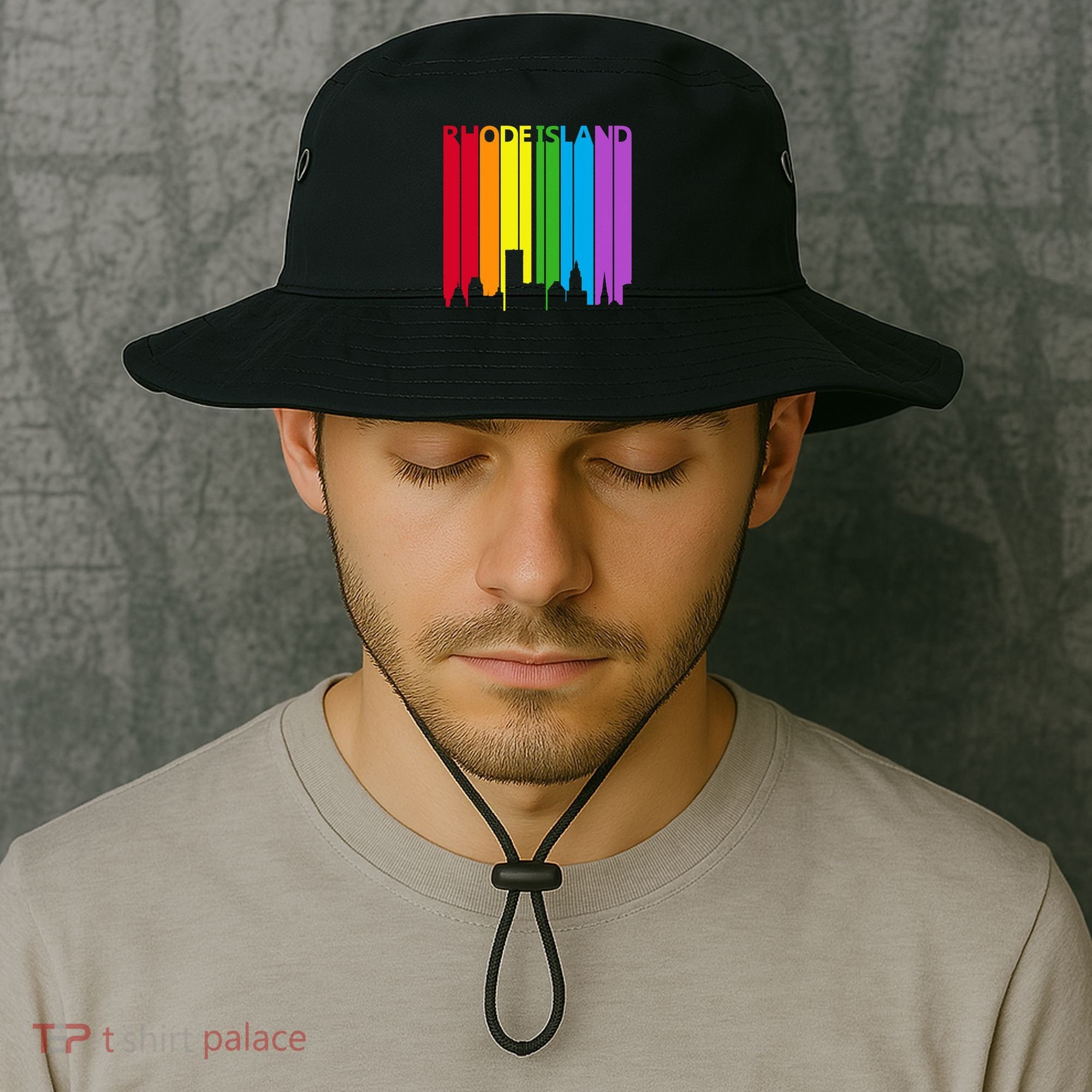 Rhode Island Skyline Lgbt Pride Bucket Hat