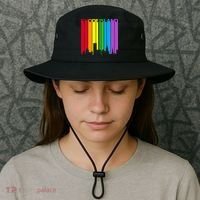 Rhode Island Skyline Lgbt Pride Bucket Hat thumb 3