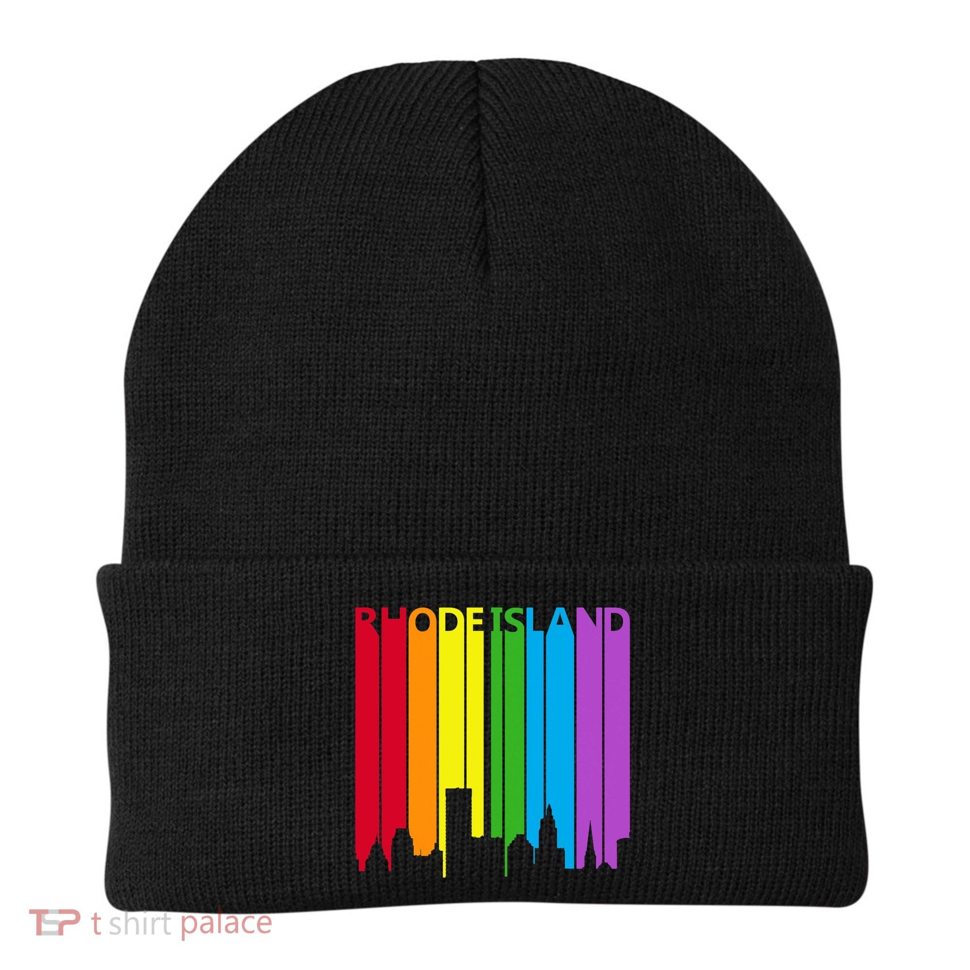 Rhode Island Skyline Lgbt Pride Beanie