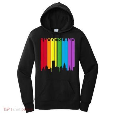 Rhode Island Skyline Lgbt Pride Women's Hoodie