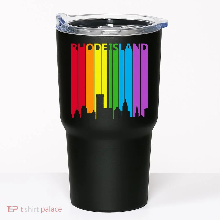 Rhode Island Skyline Lgbt Pride Tumbler