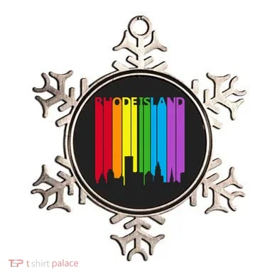 Rhode Island Skyline Lgbt Pride Ornament