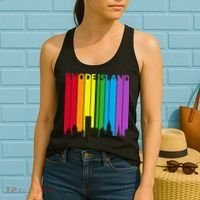 Rhode Island Skyline Lgbt Pride Women's Tank Top thumb 2