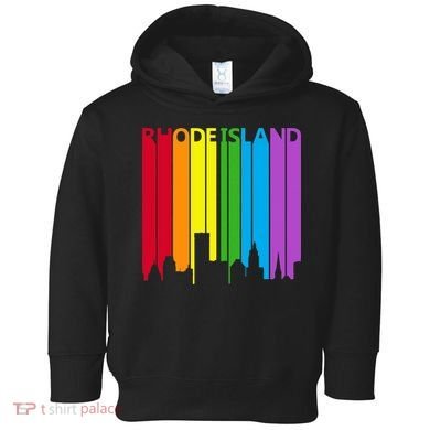 Rhode Island Skyline Lgbt Pride Toddler Hoodie