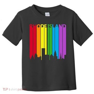 Rhode Island Skyline Lgbt Pride Toddler T-Shirt