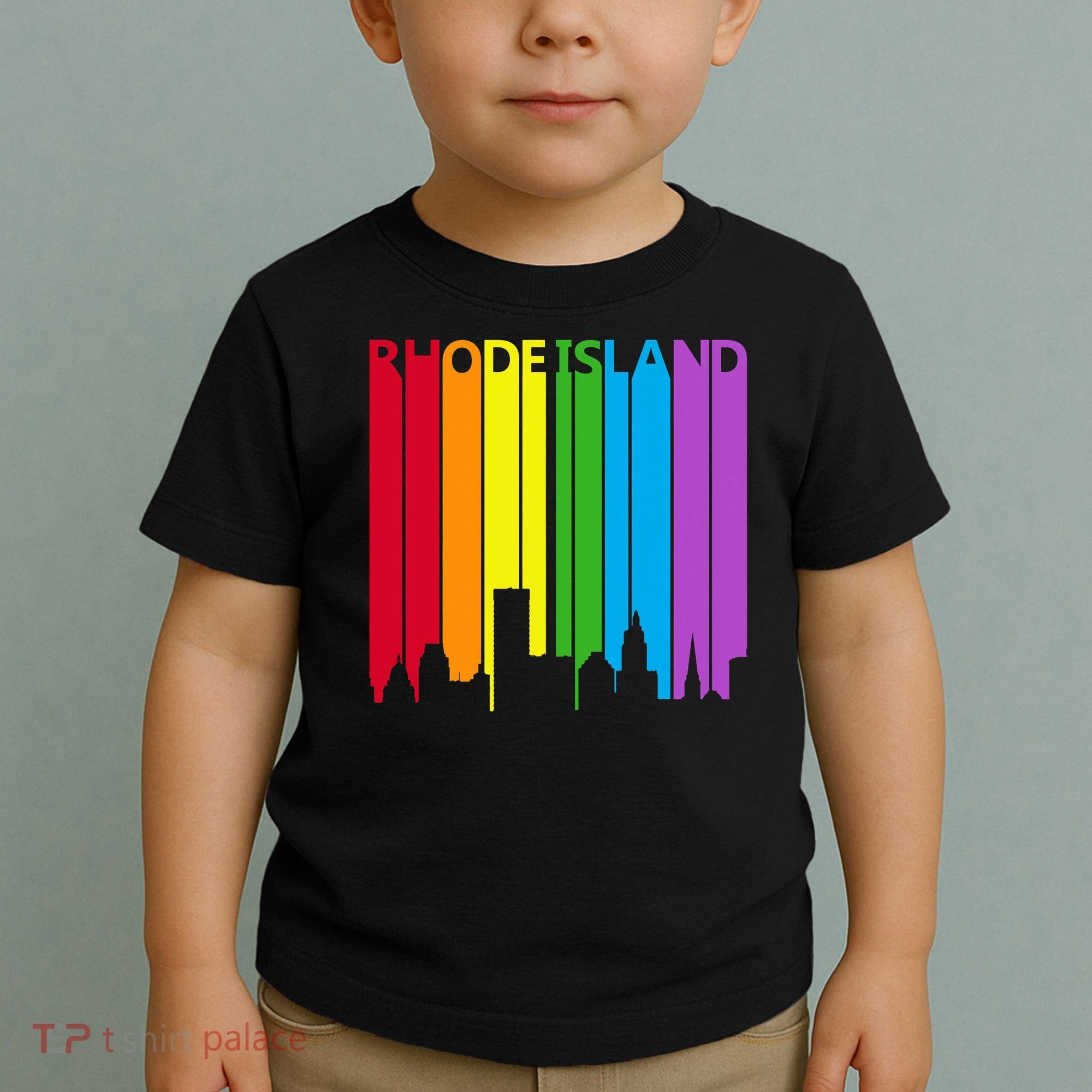 Rhode Island Skyline Lgbt Pride Toddler T-Shirt