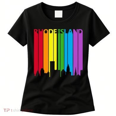 Rhode Island Skyline Lgbt Pride Women's T-Shirt