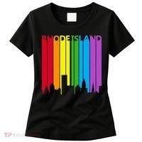 Rhode Island Skyline Lgbt Pride Women's T-Shirt thumb 0