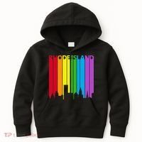 Rhode Island Skyline Lgbt Pride Kids Hoodie thumb 0