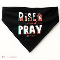 Rise And Pray Luke 22:16 USA-Made Doggie Bandana thumb 0