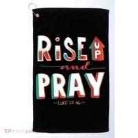 Rise And Pray Luke 22:16 Golf Towel thumb 0