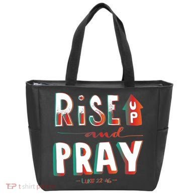 Rise And Pray Luke 22:16 Tote Bag