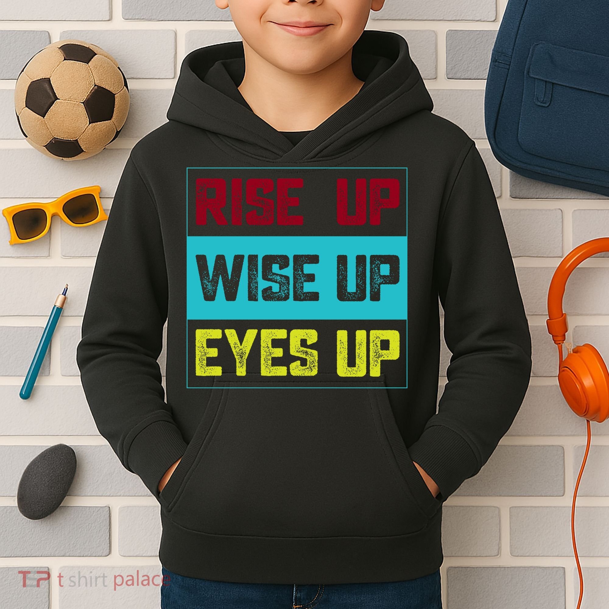 Rise Up Wise Up Eyes Up Kids Hoodie