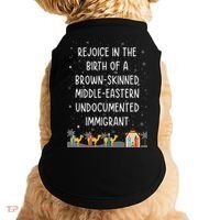 Rejoice In The Birth Of A Brown Skinned Middle Eastern Xmas  Doggie Tank thumb 0
