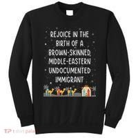 Rejoice In The Birth Of A Brown Skinned Middle Eastern Xmas  Sweatshirt thumb 0