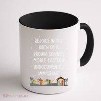 Rejoice In The Birth Of A Brown Skinned Middle Eastern Xmas  Coffee Mug thumb 1