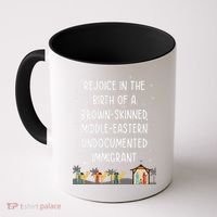 Rejoice In The Birth Of A Brown Skinned Middle Eastern Xmas  Coffee Mug thumb 0
