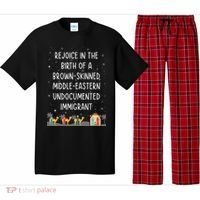 Rejoice In The Birth Of A Brown Skinned Middle Eastern Xmas  Pajama Set thumb 0