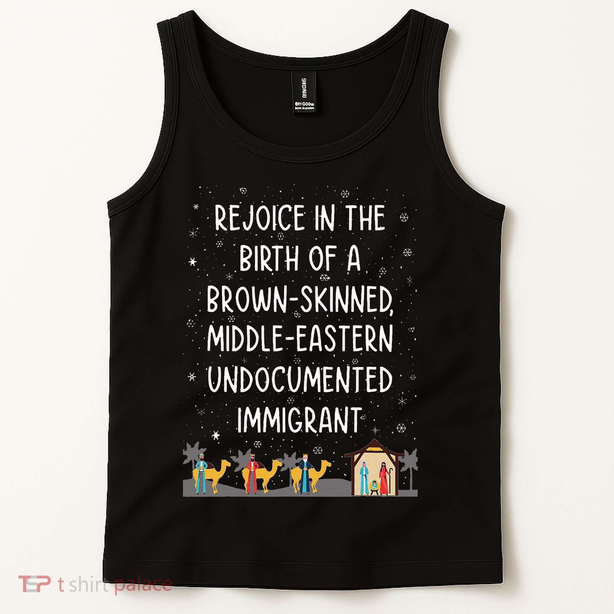 Rejoice In The Birth Of A Brown Skinned Middle Eastern Xmas  Tank Top