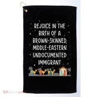 Rejoice In The Birth Of A Brown Skinned Middle Eastern Xmas  Golf Towel thumb 0