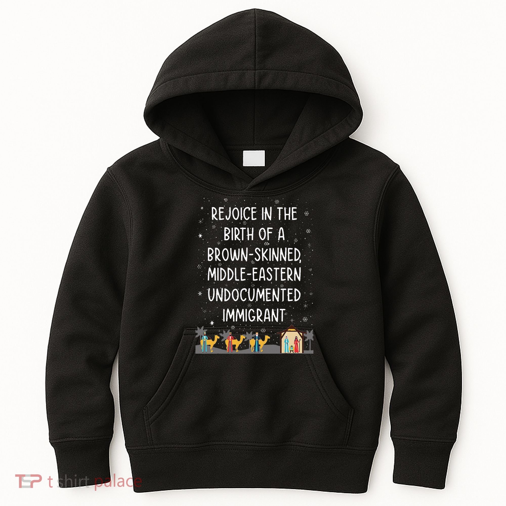Rejoice In The Birth Of A Brown Skinned Middle Eastern Xmas  Kids Hoodie
