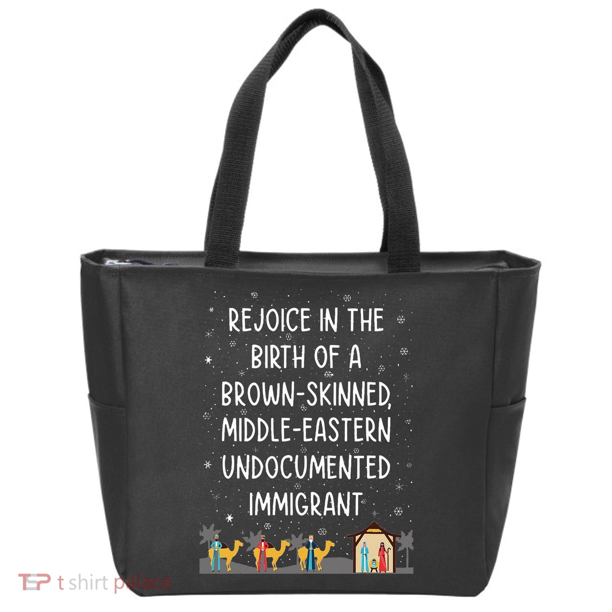Rejoice In The Birth Of A Brown Skinned Middle Eastern Xmas  Tote Bag